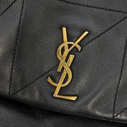 Pre Owned Saint Laurent Paris Jamie 4.3 Chain Shoulder Bag Black Lambskin Size Small