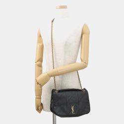 Pre Owned Saint Laurent Paris Jamie 4.3 Chain Shoulder Bag Black Lambskin Size Small