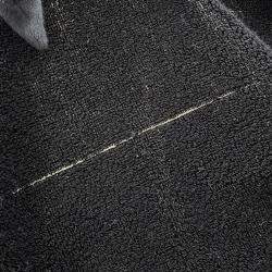 Pre Owned Saint Laurent Paris Rive Gauche Towel Tote Bag White/Black Cotton