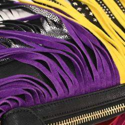 Pre Owned حقيبة يد سان لوران باريس إيمانويل بشرابة سوداء