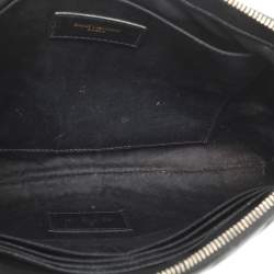 مملوكة مسبقًا Saint Laurent Cassandra Black Matelassé Leather Tablet Pouch 