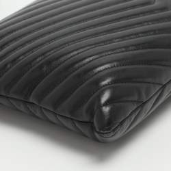 مملوكة مسبقًا Saint Laurent Cassandra Black Matelassé Leather Tablet Pouch 