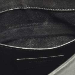 Pre Owned Saint Laurent Kim Tassel Black Leather Crossbody Bag