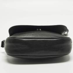 Pre Owned Saint Laurent Kim Tassel Black Leather Crossbody Bag