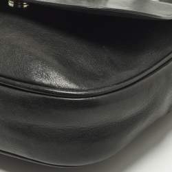 Pre Owned Saint Laurent Kim Tassel Black Leather Crossbody Bag