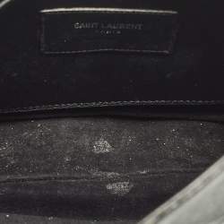 Pre Owned Saint Laurent Kim Tassel Black Leather Crossbody Bag