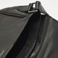 Pre Owned Saint Laurent Kim Tassel Black Leather Crossbody Bag
