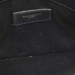 Pre Owned Saint Laurent Uptown Black Leather Clutch