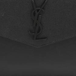 Pre Owned Saint Laurent Uptown Black Leather Clutch