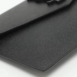 Pre Owned Saint Laurent Uptown Black Leather Clutch