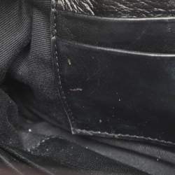 Pre Owned محفظة سان لوران باريس مونوجرام كوليج جلد بورجوندي مبطن بتصميم شيفرون بسلسلة