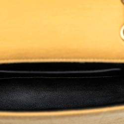 Pre Owned Saint Laurent Paris Yellow Mini Jersey Wool Patchwork Jamie Crossbody