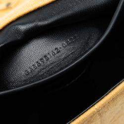 Pre Owned Saint Laurent Paris Yellow Mini Jersey Wool Patchwork Jamie Crossbody