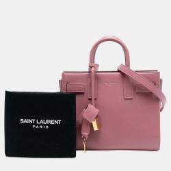 Pre Owned Saint Laurent Paris Pink Nano Leather Sac De Jour Satchel