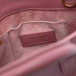 Pre Owned Saint Laurent Paris Pink Nano Leather Sac De Jour Satchel