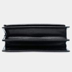 Pre Owned Saint Laurent Paris Black Medium Leather High School Satchel