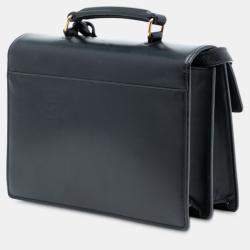 Pre Owned Saint Laurent Paris Black Medium Leather High School Satchel