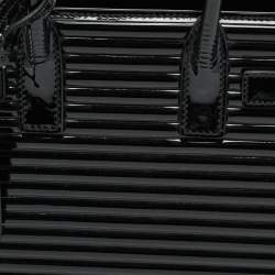 مملوكة مسبقًا Saint Laurent Classic Sac De Jour Nano Black Ribbed Patent Leather Tote