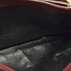 مملوكة مسبقًا Saint Laurent Cassandre Red Matelassé Leather Wallet on Chain