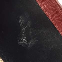 مملوكة مسبقًا Saint Laurent Cassandre Red Matelassé Leather Wallet on Chain