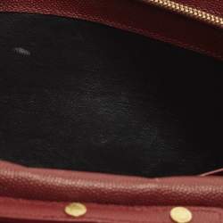 مملوكة مسبقًا Saint Laurent Cassandre Red Matelassé Leather Wallet on Chain