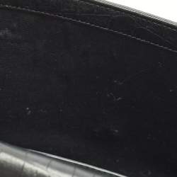 Pre Owned حقيبة كتف سان لوران كيت كبيرجلد نقش التمساح أسود