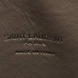 Pre Owned حقيبة س ان لوران كلاسيك ساك دو جور يد جلد بيج داكن صغيرة