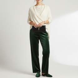 Pre Owned حقيبة كلتش سان لوران كاساندرا جلد براءة اختراع أسود