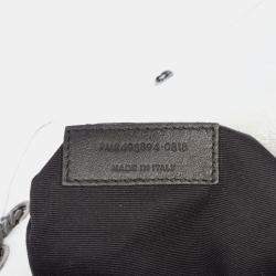 Pre Owned Saint Laurent Paris White Medium Crinkled Calfskin Niki