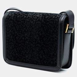 مملوكة مسبقًا Saint Laurent Paris Black Small Velvet Solferino Satchel In Box