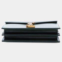 Pre Owned حقيبة سان لوران باريس كاساندرا كلاسب جلد عجل ناعم أخضر