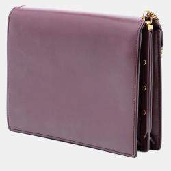 مملوكة مسبقًا Saint Laurent Paris Red Smooth Calfskin Monogram Cassandra Clasp Bag