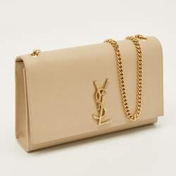مملوكة مسبقًا Saint Laurent Kate Medium Beige Leather Shoulder Bag