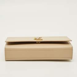 مملوكة مسبقًا Saint Laurent Kate Medium Beige Leather Shoulder Bag