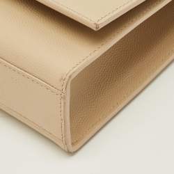 مملوكة مسبقًا Saint Laurent Kate Medium Beige Leather Shoulder Bag