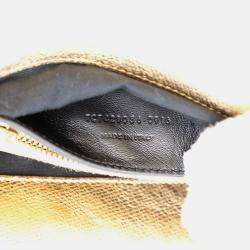 Pre Owned Saint Laurent Paris Gold Medium Metallic Calfskin Chevron Monogram College Bag