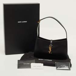 Pre Owned Saint Laurent LE 5 À 7 Black Leather Shoulder Bag