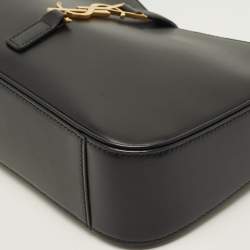 Pre Owned Saint Laurent LE 5 À 7 Black Leather Shoulder Bag