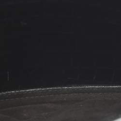 Pre Owned Saint Laurent Paris Sunset Medium Black Croc Embossed Leather Shoulder Bags