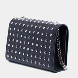 مملوكة مسبقًا Saint Laurent Paris Black Mini Grain De Poudre Studded Kate Shoulder Bag