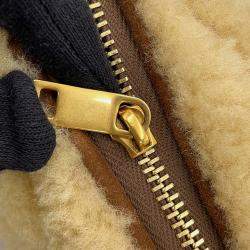 Pre Owned Saint Laurent Paris Sad Tube Shoulder Bag Beige Mouton