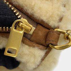 Pre Owned Saint Laurent Paris Sad Tube Shoulder Bag Beige Mouton