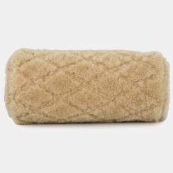 Pre Owned Saint Laurent Paris Sad Tube Shoulder Bag Beige Mouton