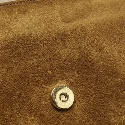 مملوكة مسبقًا Saint Laurent Kate Small Brown Suede Tassel Flap Chain Crossbody Bag