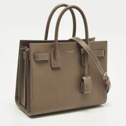 مملوكة مسبقًا حقيبة يد سان لوران ساك دو جور كلاسيك بيبي جلد بيج داكن