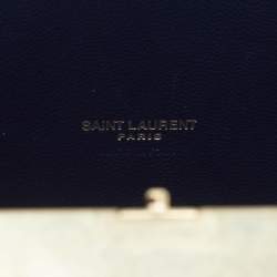 Pre Owned حقيبة كلتش سان لوران بلاك بلاك بليكسي جلاس توكسيدو