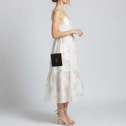 Pre Owned حقيبة كلتش سان لوران بلاك بلاك بليكسي جلاس توكسيدو