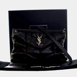 Pre Owned Saint Laurent Paris Black Medium Nappa LouLou Puffer Shoulder Bag