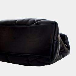 Pre Owned Saint Laurent Paris Black Medium Nappa LouLou Puffer Shoulder Bag