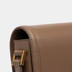 مملوكة مسبقًا Saint Laurent Paris Brown Medium Calfskin Solferino Satchel In Box